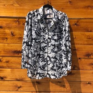 American Apparel Cat Chiffon Button Down
